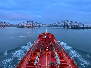 Bridge perspective from MT Stavfjord during navigation